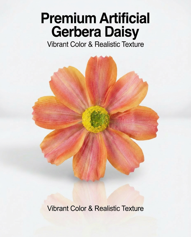 SUPERVALUECHOICE HCSERA00003 Fabric Gerbera Daisy Flower Appliques | DIY Handcraft Patches for Clothes, Hats & Brooch DIY