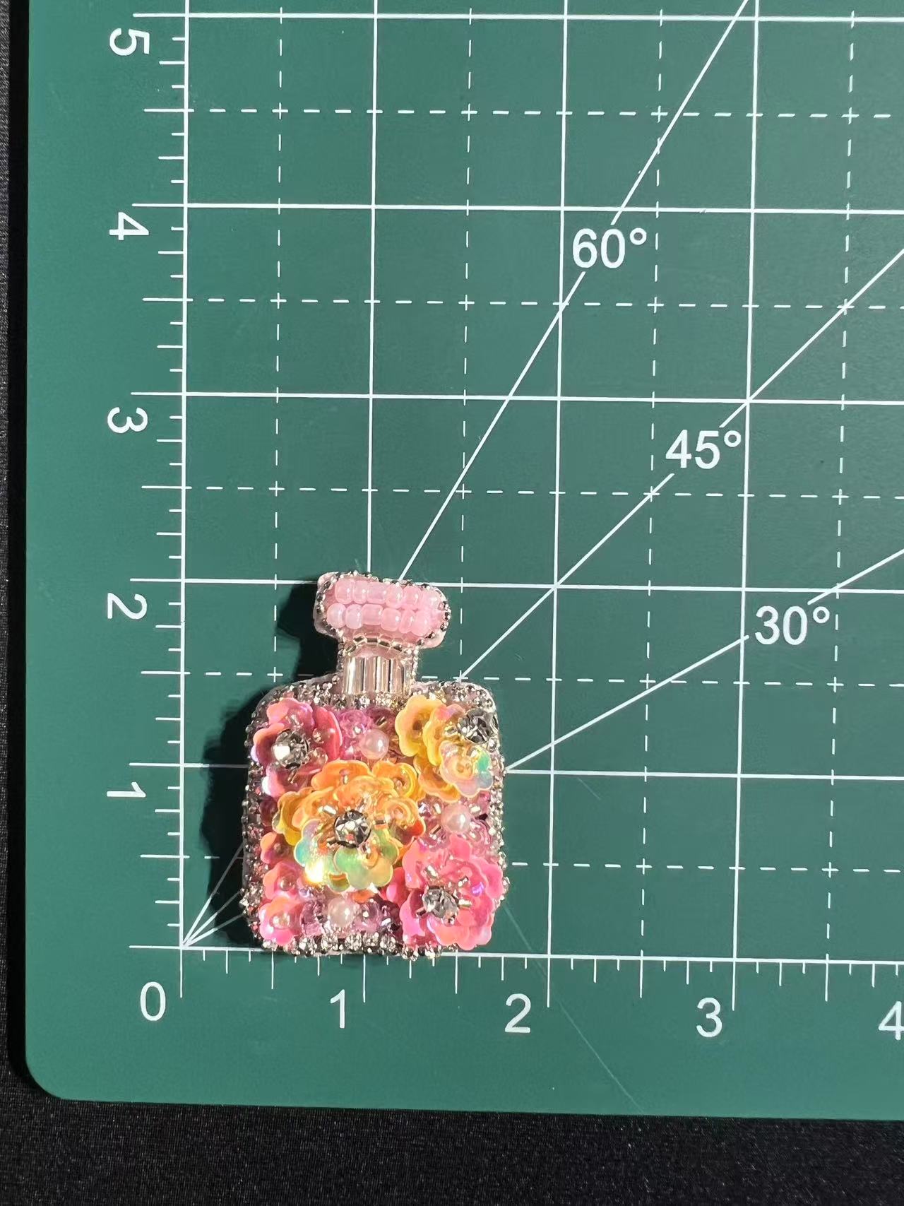 SUPERVALUECHOICE HCSEYD00022 Rhinestone Patch Perfume Wine Glass Hat Motif Sew On Clothing Applique