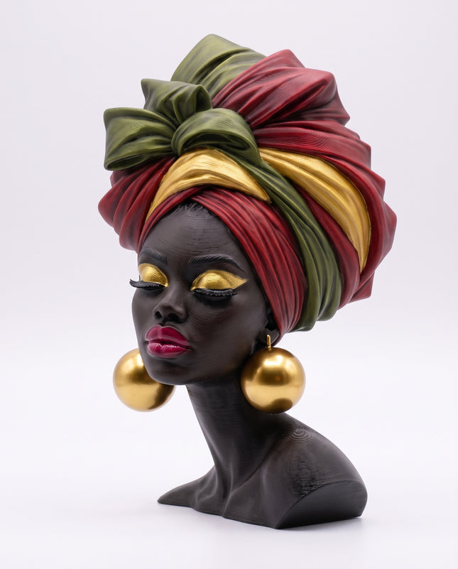 SUPERVALUECHOICE HCSEUA00095  Z-DIY Paintable 3D Resin Face Figurine | Blank Unpainted Craft for Custom Coloring & Decor
