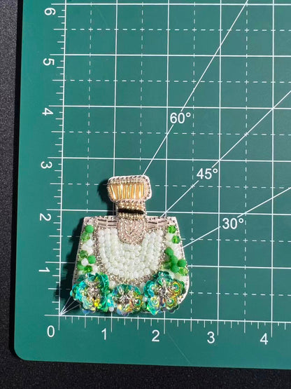 SUPERVALUECHOICE HCSEYD00022 Rhinestone Patch Perfume Wine Glass Hat Motif Sew On Clothing Applique