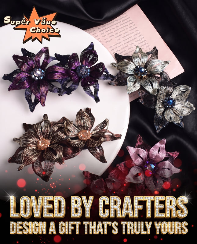 SUPERVALUECHOICE CHRISTMAS HCSELC00003 Handcrafted wire flower barrette