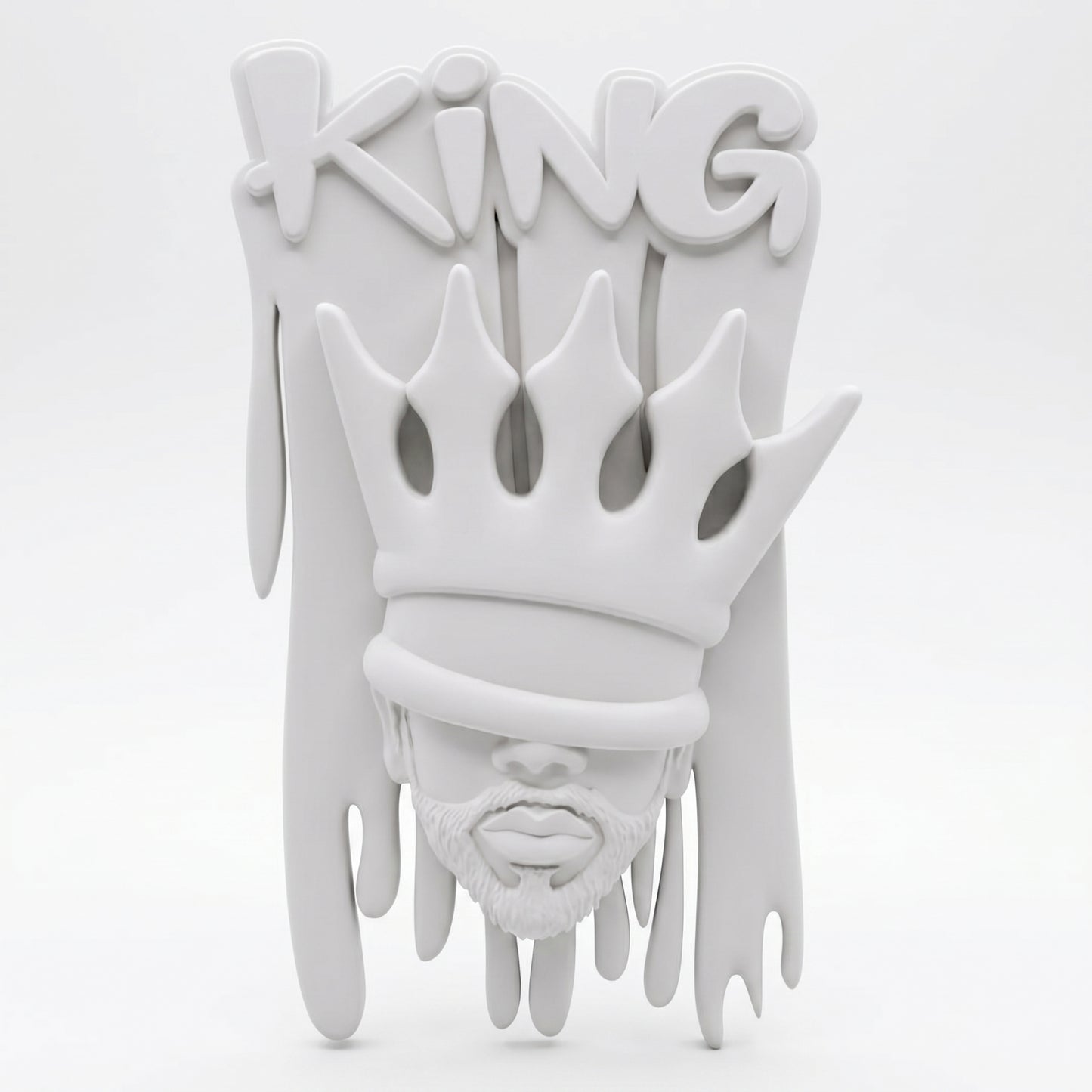 SUPERVALUECHOICE HCSEUA00077  Z-Blank QUEEN&KING Text Afro Crown Black Woman Resin Comb DIY Paintable Blanks for Brooch Keychain Accessories 2" × 2.7" × 0.6"
