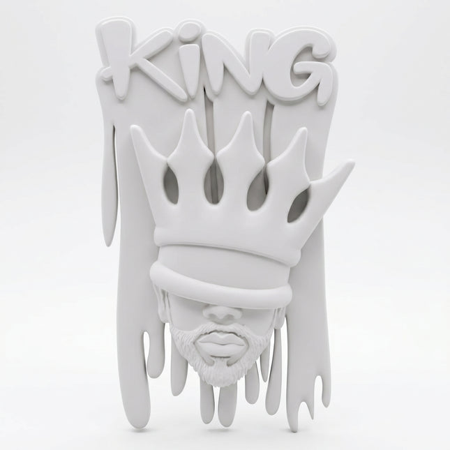 SUPERVALUECHOICE HCSEUA00077  Z-Blank QUEEN&KING Text Afro Crown Black Woman Resin Comb DIY Paintable Blanks for Brooch Keychain Accessories