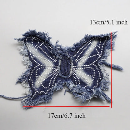 SUPERVALUECHOICE HCSEYE00005 Butterfly Embroidered Patches DIY Clothing Bags Sewing on Appliques Accessories