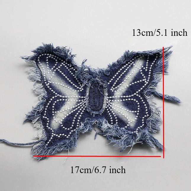 SUPERVALUECHOICE HCSEYE00005 Butterfly Embroidered Patches DIY Clothing Bags Sewing on Appliques Accessories