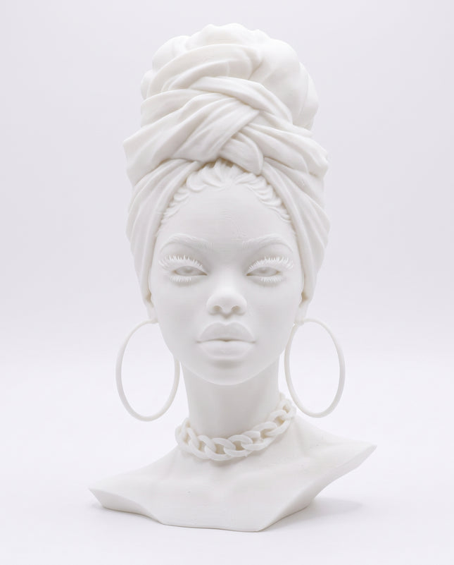 SUPERVALUECHOICE HCSEUA00100  Z-DIY Paintable 3D Resin Face Figurine | Blank Unpainted Craft for Custom Coloring & Decor
