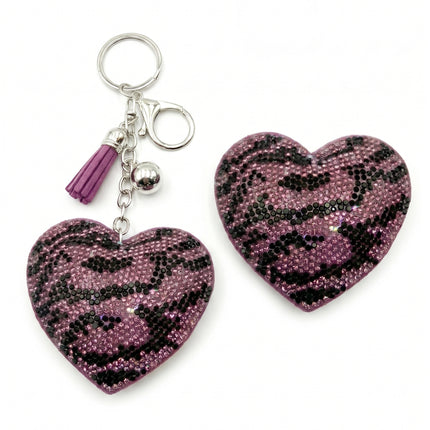 SUPERVALUECHOICE HCSESA00044 Sparkly Rhinestone Heart Bow Keychain Brooch