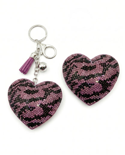 SUPERVALUECHOICE HCSESA00044 Sparkly Rhinestone Heart Bow Keychain Brooch