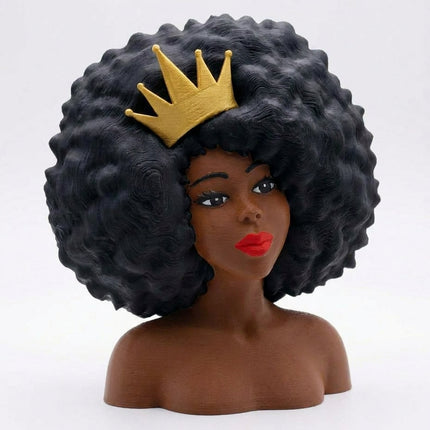 SUPERVALUECHOICE HCSEUA00007 Y-Customizable Unpainted Black Queen Figurine Base, DIY Handcraft Supplies for Keychains Brooches 1.6" × 1.9" × 1.4"