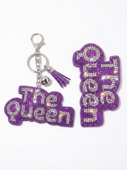 SUPERVALUECHOICE HCSESA00045 Sparkly Rhinestone The Queen Keychain&Brooch