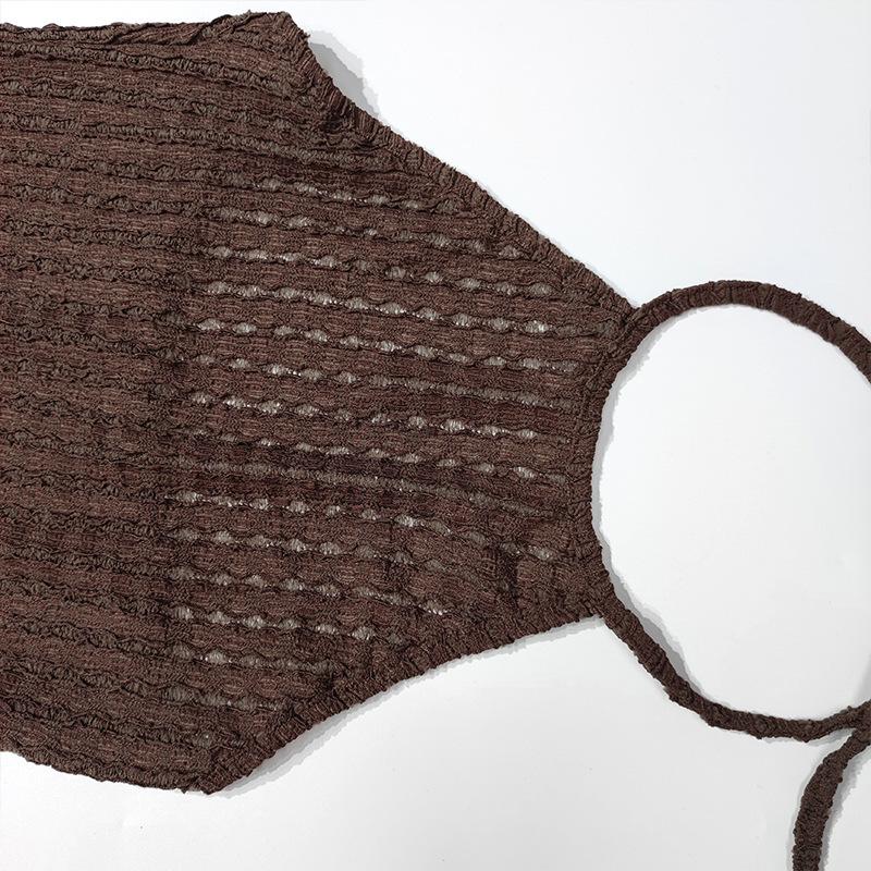 SVCD000071 Elegant and stylish off-the-neck knitted sleeveless slimming dress for women