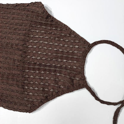 SVCD000071 Elegant and stylish off-the-neck knitted sleeveless slimming dress for women