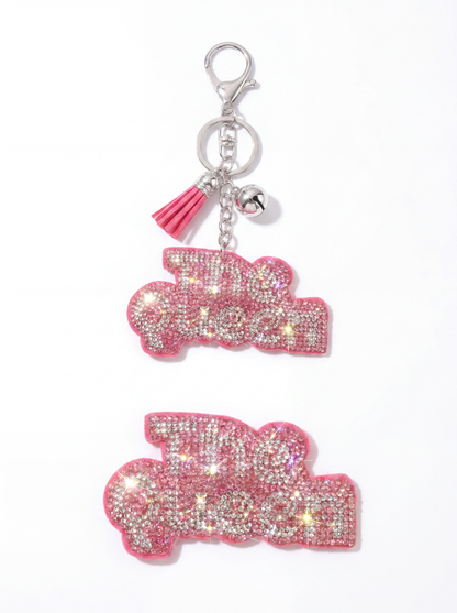 SUPERVALUECHOICE HCSESA00045 Sparkly Rhinestone The Queen Keychain&Brooch