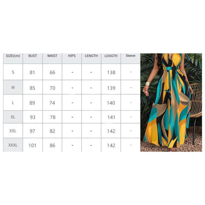 SVCD000083 Elegant, fashionable and sexy printed sleeveless V-neck dress for women