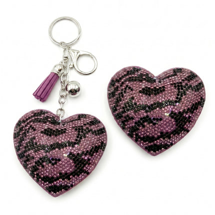 SUPERVALUECHOICE HCSESA00044 Sparkly Rhinestone Heart Bow Keychain Brooch