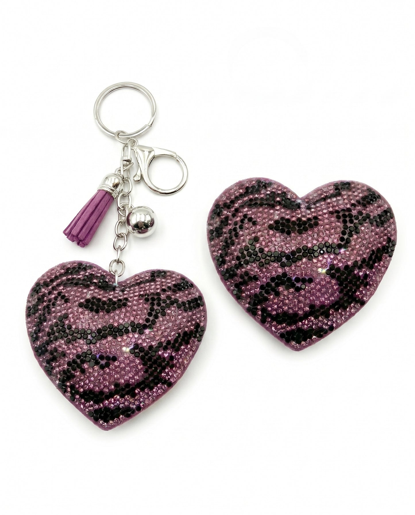 SUPERVALUECHOICE HCSESA00044 Sparkly Rhinestone Heart Bow Keychain Brooch