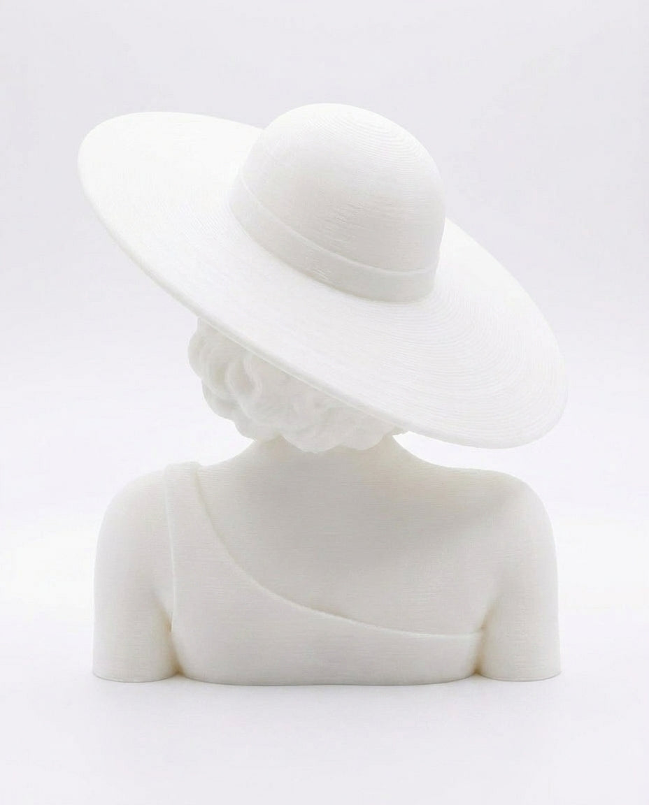 SUPERVALUECHOICE HCSEUA00008 Y-Paint Your Own Elegant Sun Hat Lady Resin Mold Blank, DIY Accessory Blanks for Brooch Keychain Charms