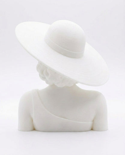 SUPERVALUECHOICE HCSEUA00008 Y-Paint Your Own Elegant Sun Hat Lady Resin Mold Blank, DIY Accessory Blanks for Brooch Keychain Charms
