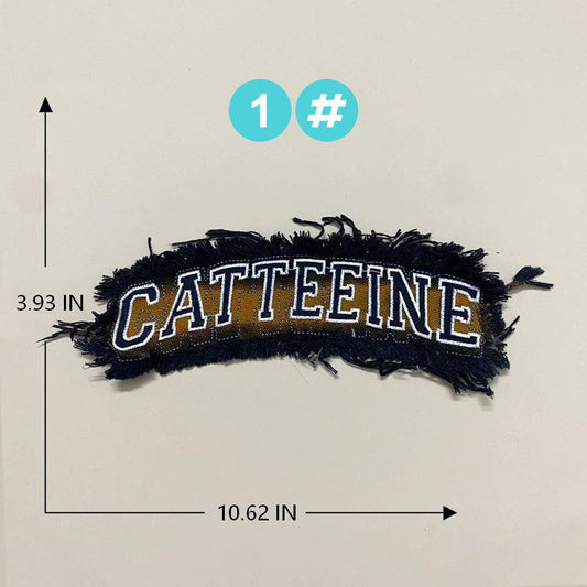 SUPERVALUECHOICE HCSEYE00004 Denim Letter embroidery clothing fabric patches