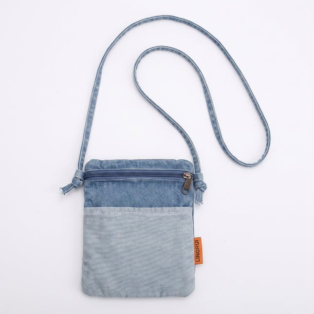 SuperValueChoice HCSEFA00003 DIY Denim Crossbody Bag 5.9''×7.87''