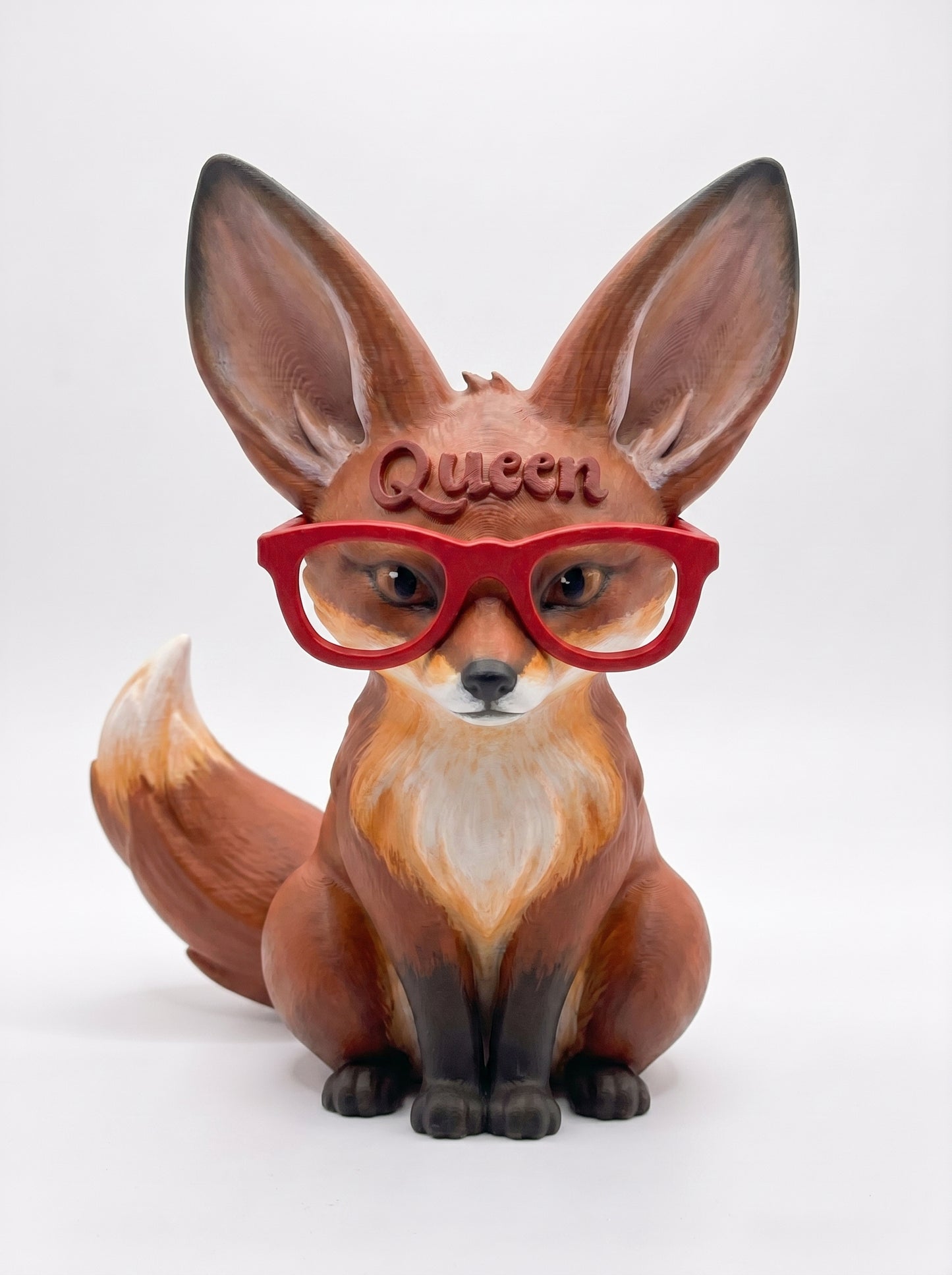 SUPERVALUECHOICE HCSEUA00016 Y-Customizable Unpainted Big Ear Fox Figurine Base, DIY Handcraft Supplies for Keychains Brooches