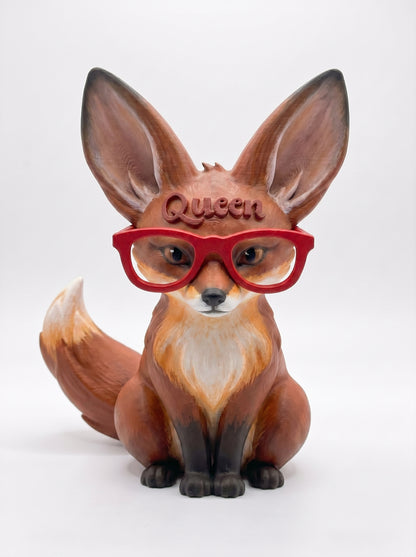 SUPERVALUECHOICE HCSEUA00016 Y-Customizable Unpainted Big Ear Fox Figurine Base, DIY Handcraft Supplies for Keychains Brooches