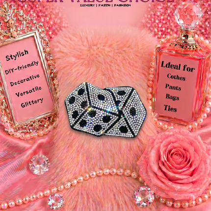SUPERVALUECHOICE HCSESA00049 Crystal Dice Shape Keychain & Brooch