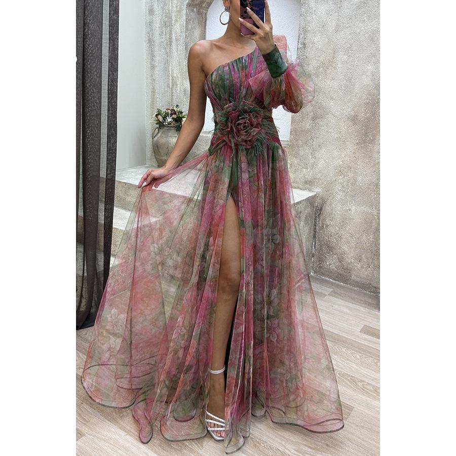SVCD000028 Casual and fashionable party mesh off-the-shoulder dress on Instagram