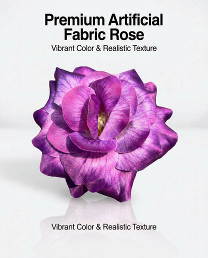SUPERVALUECHOICE HCSERA00001 Premium Fabric Artificial Rose Flower , DIY Craft Rose Patches for Brooch Making, Clothing, Hat & Hair Accessory Decoration