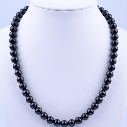 SUPERVALUECHOICE HCSEN00002 Multicolor Round Pearl Choker Necklace Classic Single Strand Beaded Necklace for Women Daily Wedding Jewelry