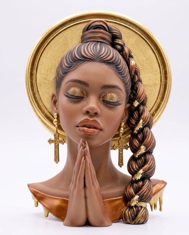 SUPERVALUECHOICE HCSEUA00106  Z-DIY Paintable 3D Resin Face Figurine | Blank Unpainted Craft for Custom Coloring & Decor