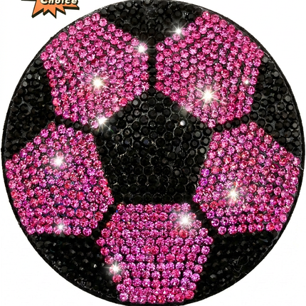 SUPERVALUECHOICE HCSESA00064 Rhinestone Soccer Ball Keychain & Brooch