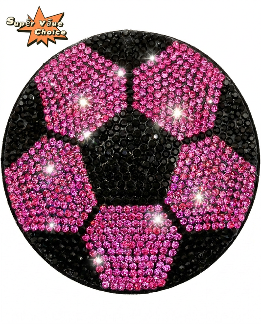 SUPERVALUECHOICE HCSESA00064 Rhinestone Soccer Ball Keychain & Brooch
