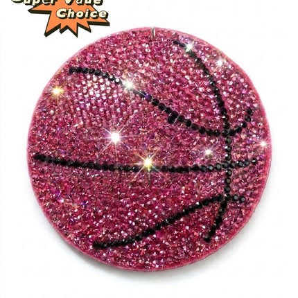 SUPERVALUECHOICE HCSESA00093 Fashion Sports Ball Rhinestone Keychain & Brooch