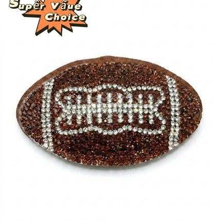 SUPERVALUECHOICE HCSESA00094 Shiny blue football-shaped brooch and keychain