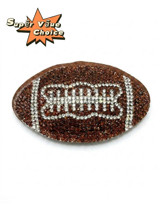 SUPERVALUECHOICE HCSESA00094 Shiny blue football-shaped brooch and keychain