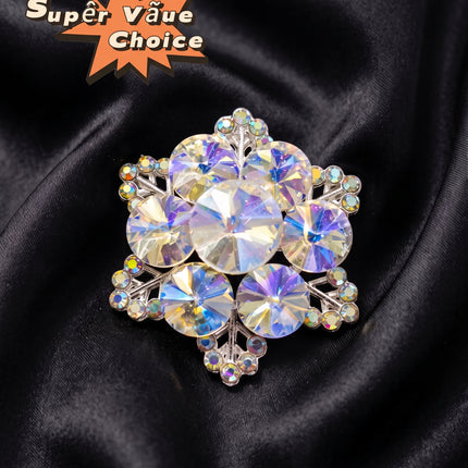 SUPERVALUECHOICE  CHRISTMAS HCSESC00009 DIY Crafts Rhinestone Alloy Brooch Accessories Crystal Brooch Sparkling Crystal 1.26″×1.26″