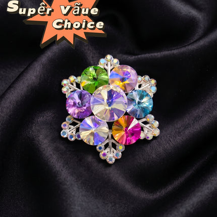 SUPERVALUECHOICE  CHRISTMAS HCSESC00009 DIY Crafts Rhinestone Alloy Brooch Accessories Crystal Brooch Sparkling Crystal 1.26″×1.26″