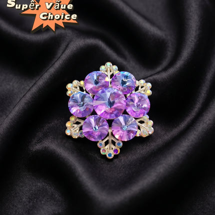 SUPERVALUECHOICE  CHRISTMAS HCSESC00009 DIY Crafts Rhinestone Alloy Brooch Accessories Crystal Brooch Sparkling Crystal 1.26″×1.26″