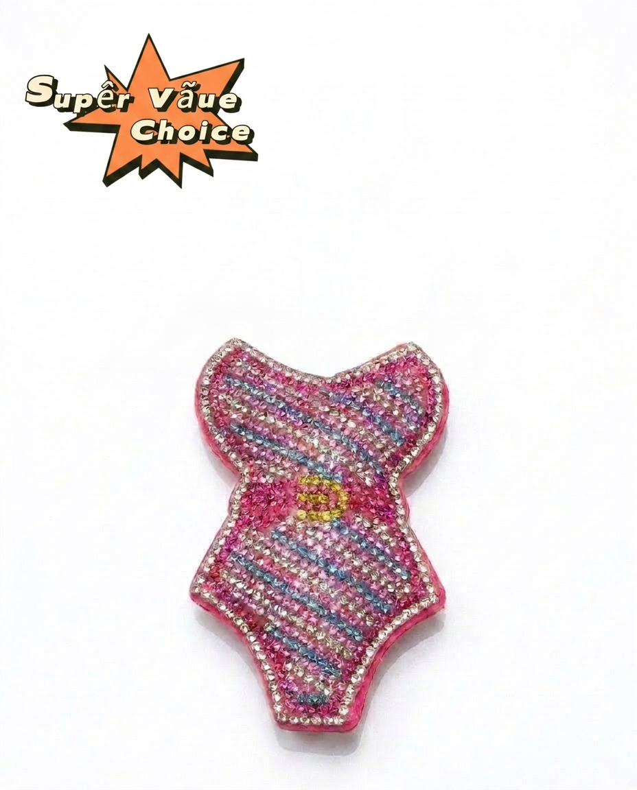 SUPERVALUECHOICE HCSESA00099 Bling Pink Swimsuit Keychain & Brooch