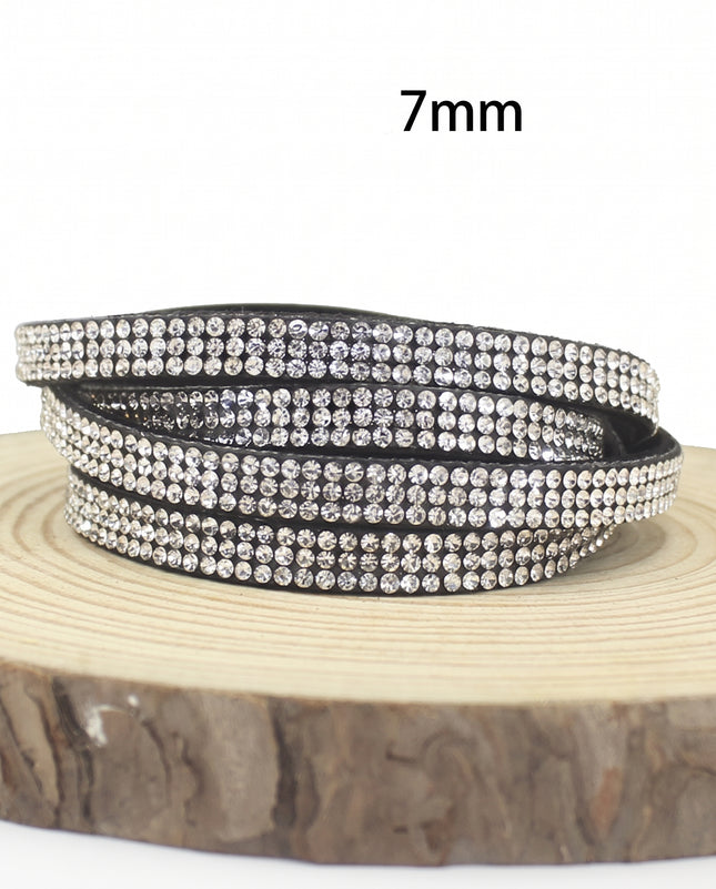 SuperValueChoice HCSEOA00020 Rhinestone Faux Suede Trim Ribbon