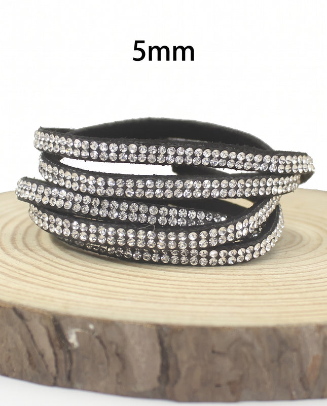 SuperValueChoice HCSEOA00020 Rhinestone Faux Suede Trim Ribbon
