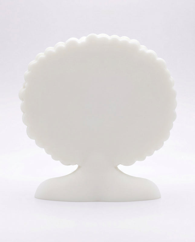 SUPERVALUECHOICE HCSEUA00084  Z-Blank White Praying African Female Bust Statue Blessed Letter Curly Hair Rose Base Paintable DIY Unpainted 3D Print Sculpture Craft Supply