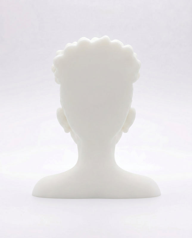 SUPERVALUECHOICE HCSEUA00085  Z-Blank White African Lady Head Bust Statue With Turban & Hoop Earrings Paintable DIY Unpainted 3D Print Figurine Art Craft Supply