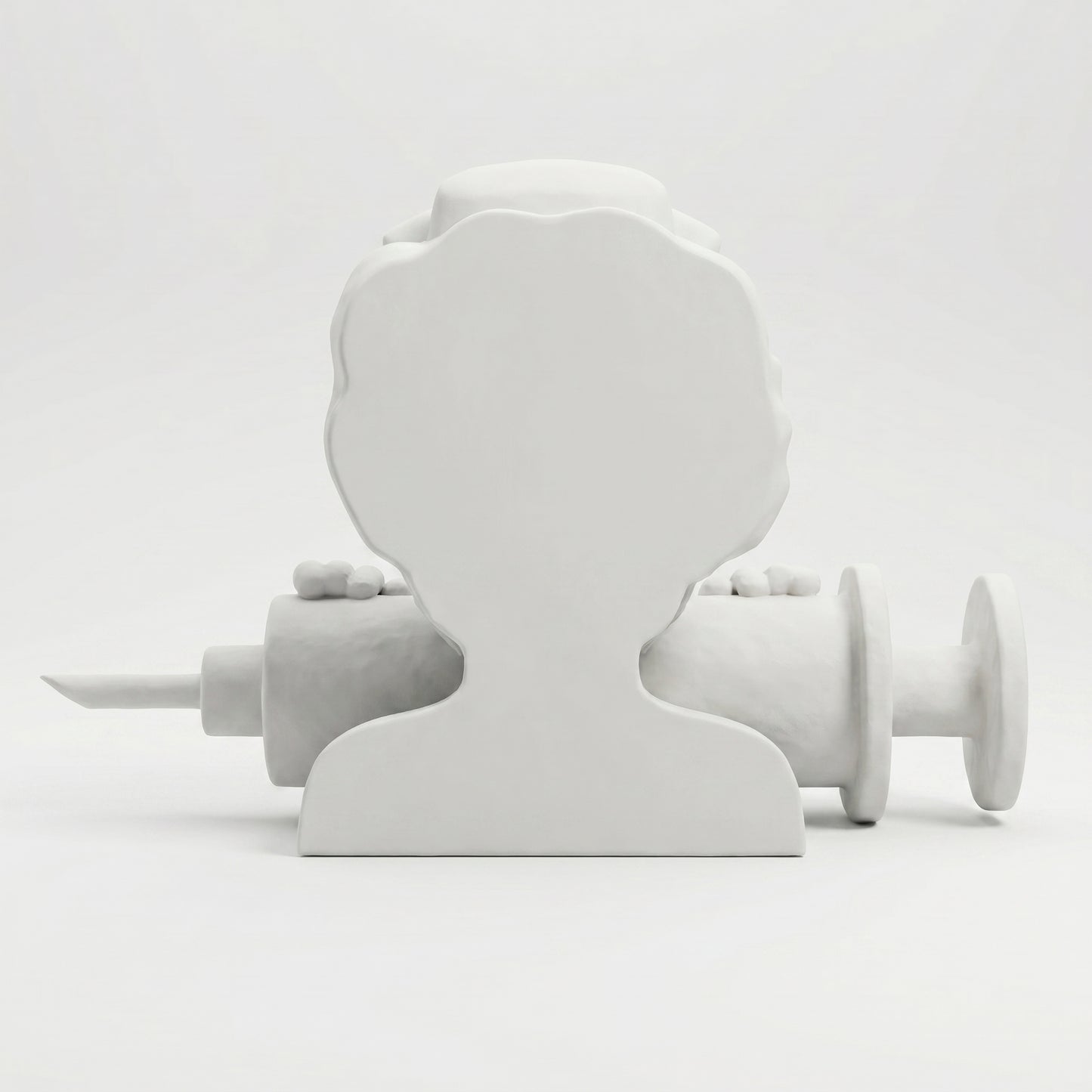 SUPERVALUECHOICE HCSEUA00068  Z-Blank Masked Nurse Syringe Resin Figurine DIY Paintable Blanks for Brooch 2" × 2.7" × 0.6"