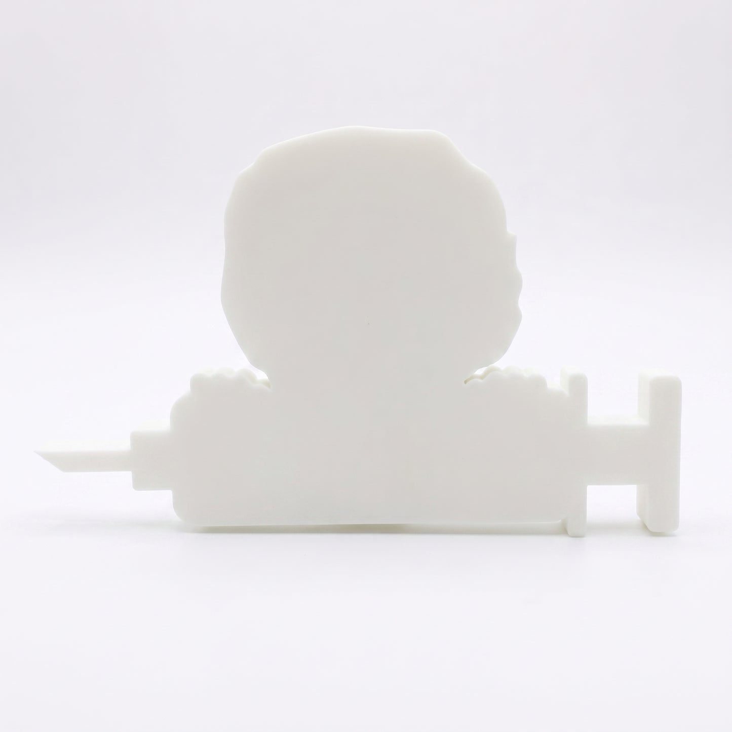SUPERVALUECHOICE HCSEUA00078  Z-Unpainted Masked Healthcare Worker Holding Injection Resin Mold Base for Handmade DIY Jewelry Craft Supplies 2.2" × 2.7" × 0.5"
