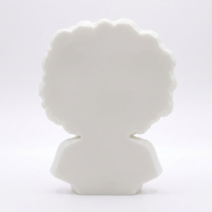 SUPERVALUECHOICE HCSEUA00064  Z- Unpainted Closed Eyes Prayer Pose Black Lady Bust Resin Mold Base for Handmade DIY Jewelry Craft Supplies 2" × 2.7" × 0.6"
