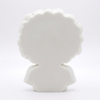SUPERVALUECHOICE HCSEUA00066  Z-Unpainted Curly Hair Medical Lady With Stethoscope Resin Mold Base for DIY Jewelry Craft Supplies 2" × 2.7" × 0.6"