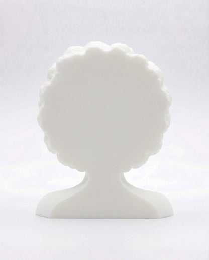 SUPERVALUECHOICE HCSEUA00043  Z-  Blank Retro Cat Eye Sunglasses Afro Woman Resin Sculpture DIY Paintable Blanks for Brooch Keychain Craft 2.8" × 2.6" × 1"