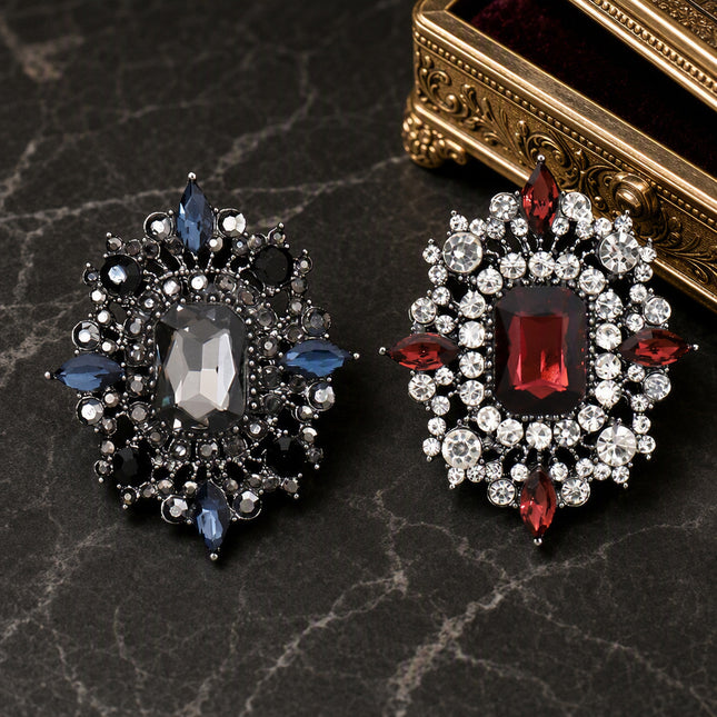 SUPERVALUECHOICE HCSESC00007 DIY Crafts Rhinestone Alloy Brooch Accessories Crystal Brooch Sparkling Crystal